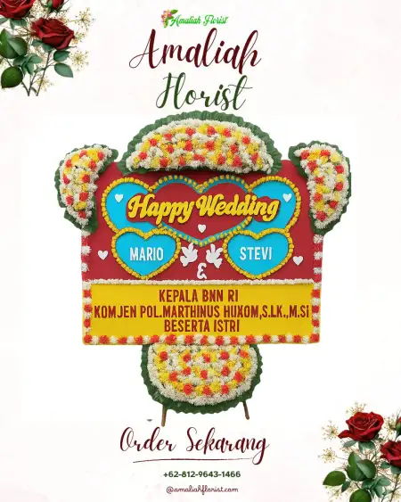 Papan Bunga Pernikahan Genukharjo